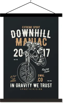 Produktbild von MuchoWow® Textilposter Mancave - Sport - Altmodisch 60x90 cm mit schwarzem Rahmen - Poster Wohnzimmer
