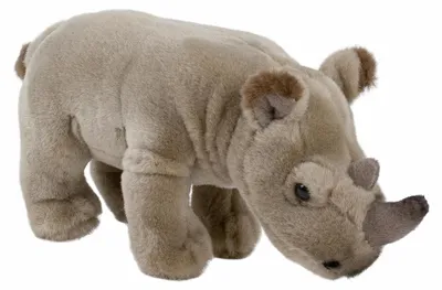 Produktbild von Kuscheltier Nashorn stehend grau 23 cm Plüschnashorn