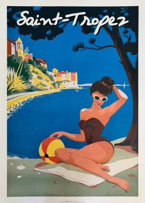 Obrázek produktu pro Saint-Tropez – plakát 50 x 70 cm