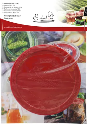 Produktbild von EINKOCHWELT Silikondeckel, Ø 100 mm, rot