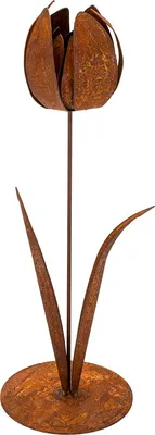 Produktbild von Rostikal Gartendeko Vintage Deko Blume 30 cm Tischdeko Rost Deko Garten