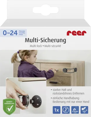 Produktbild von reer Multi-Sicherung zum kleben Kunststoff anthrazit