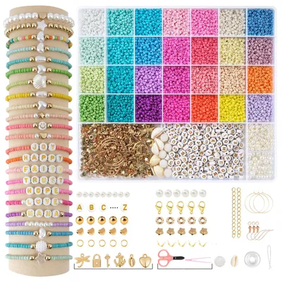 Imagen del producto de Esferas de vidrio de 3 mm, 28 colores, set, para manualidades de joyería