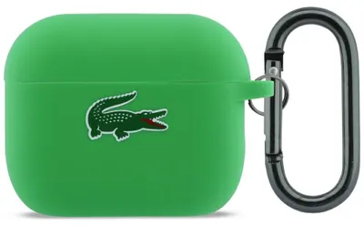 Zdjęcie produktu dla Etui Lacoste Silicone Croc Logo do AirPods Pro 3 zielony