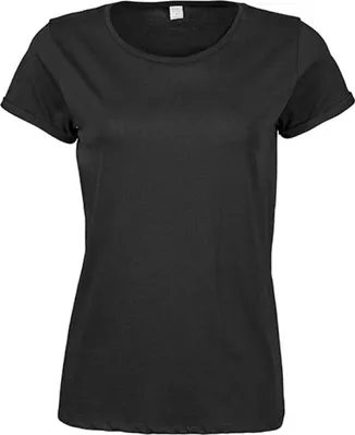 Produktbild von Tee Jays 5063 | Damen  Roll-Up Tee / 100 % ringgesponnene gekämmte Baumwolle - Farbe: Black - Größe: L