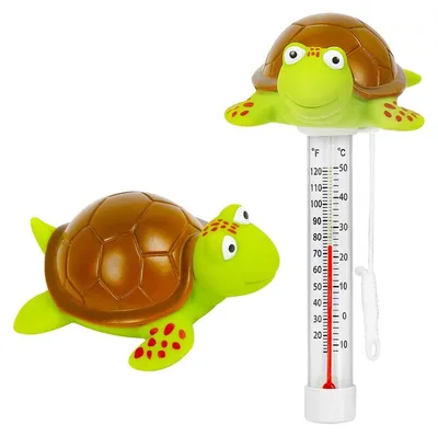 Produktbild von Schwimmendes Poolthermometer Schildkröte -10 bis 50°C Wassertemperatur Anzeige Pool Spa Whirlpool Kinderbecken Zubehör