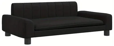 Immagine prodotto di Cuccia per cani in cotone e fibra di poliestere, dimensioni 90x53x30 cm, colore nero – comoda cuccia per cani di taglia media