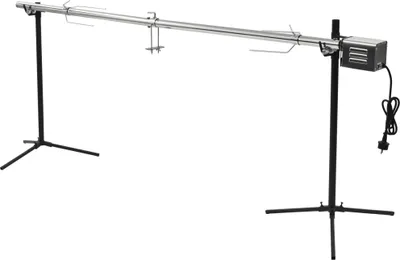 Obrázek produktu pro vidaXL Automatický grilovací rožeň s motorem z nerezové oceli 207 × 45 × 81 cm