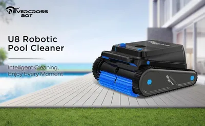Produktbild von Poolroboter - U8 Poolreinigungsroboter - App-Steuerung - 120 Min Akkulaufzeit - 200 m² Reinigungsfläche - 110 W Motor - 180 µm Filter - 6 l Behälter