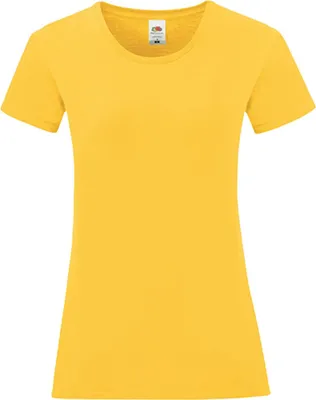 Produktbild von Fruit of the Loom 61-432-0 | Damen Iconic T, 100% gekämmte, ringgesponnene Baumwolle - Farbe: Sunflower - Größe: S