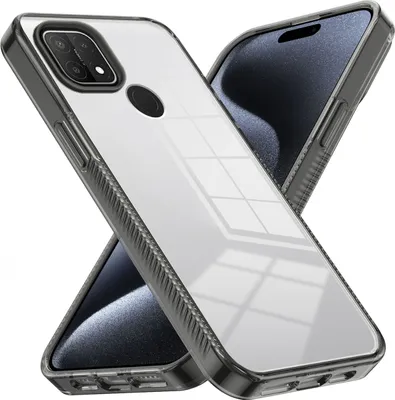 Produktbild von Hülle für Oppo A15 / A15S Rutschfest Kristallklare Stoßfeste TPU Bumper Handyhülle Schwarz