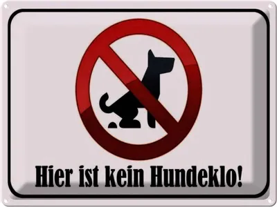 Produktbild von vianmo Blechschild 30x40 cm hier ist kein Hundeklo Hund