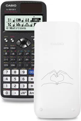 Produktbild von Casio FX-991DE X ClassWiz Schulrechner mit Herz-Bedruckung (Motiv 04)