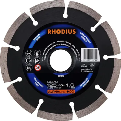 Produktbild von Rhodius 304092 DG70 Diamond cutting disc Diameter 125 mm Bore diameter 22.23 mm Concrete 1 pc(s)