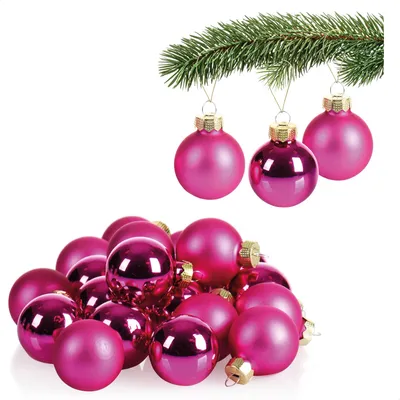 Produktbild von COM-FOUR® 20x Mini-Christbaumkugeln aus Glas - kleine Weihnachtskugeln für die Weihnachtsdekoration - Baumschmuck für den Weihnachtsbaum - Ø 3 cm