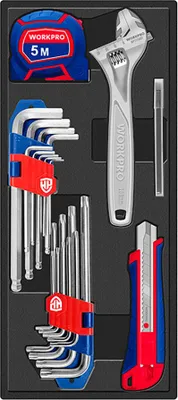 Image de Kit Outils 31 Pièces Workpro Polyvalence Pour Petits Travaux - Workpro