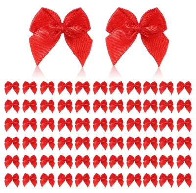 150 Mini-Rote Schleifen, 2,5 cm, für Basteln & Deko