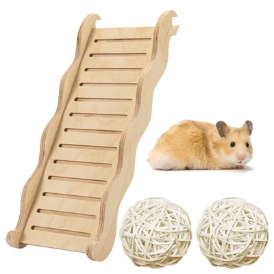 Image de Échelle d'escalade en bois pour hamsters et petits animaux