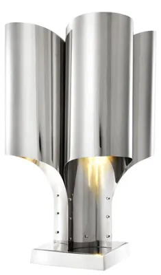 Produktbild von Casa Padrino Tischleuchte Silber 46 x 46 x H. 82,5 cm - Luxus Tischlampe