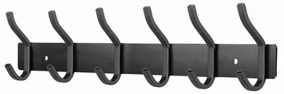 Immagine prodotto di Appendiabiti da parete - Acciaio inox - Nero - Per bagno e camera da letto