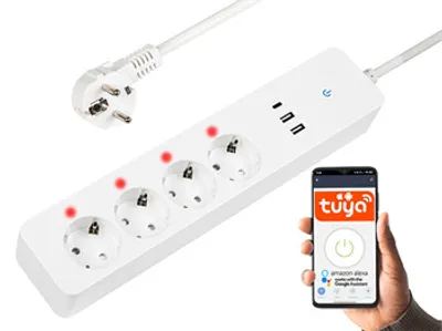 Obrázek produktu pro Smart prodlužovací kabel BLOW 98-420, 1,5m 2xUSB+USB-C WiFi TUYA