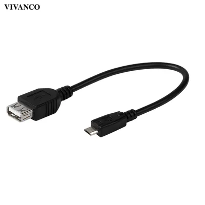 Produktbild von ViVanco™45298, 0,15 m, Micro-USB B, USB A, USB 2.0, Schwarz