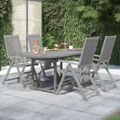 Produktbild von The Living Store 5-tlg. Garten-Essgruppe Massivholz Akazie