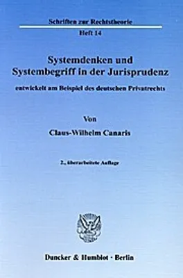 Produktbild von Systemdenken und Systembegriff in der Jurisprudenz