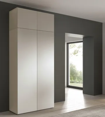 Produktbild von Kleiderschrank OLEK 100 cm mit Aufsatz, 4 Türen, Push-to-Open, 245 cm, Cashmere