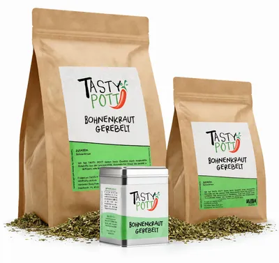 Produktbild von Tasty Pott Bohnenkraut getrocknet & gerebelt - im Beutel - 250g