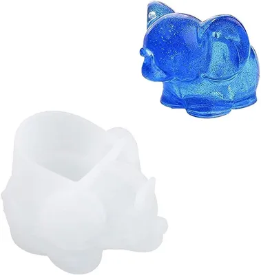 Elefant Formen - Harz Gießen - Kreatives DIY - Weiß - Silikonform - Perfekt für Dekoration - 1 Stück