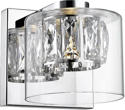 Obrázek produktu pro Stříbrné skleněné nástěnné svítidlo LED 5W GEM Zuma Line