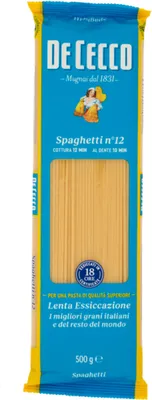 Obrázek produktu pro De Cecco Spaghetti n.12 italské dlouhé těstoviny 500 g