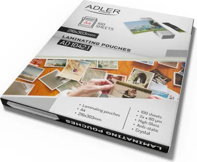 Produktbild von Laminierfolie Poly 100 Stück A4 ADLER | AD1042.1