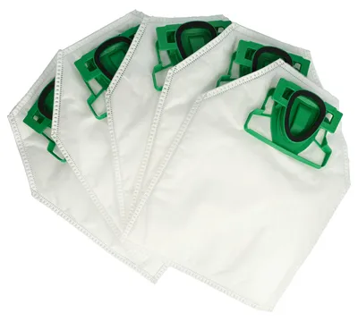 Produktbild von vhbw 5x Staubbeutel kompatibel mit Vorwerk Kobold FP200, VK200 Staubsauger - 31cm x 26cm Grün Weiß