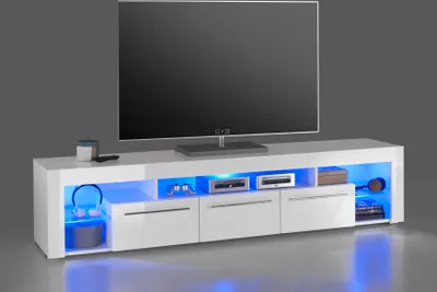 Produktbild von TV Lowboard GOAL 2 TV Rack Fernsehtisch TV Tisch weiß