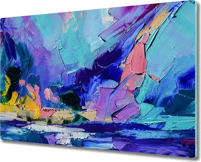 Produktbild von Coloray Hackbrett Kochplattenabdeckung Herdabdeckplatte 80x52 cm Schneidebrett Küchenbrett - abstrakte Farbe