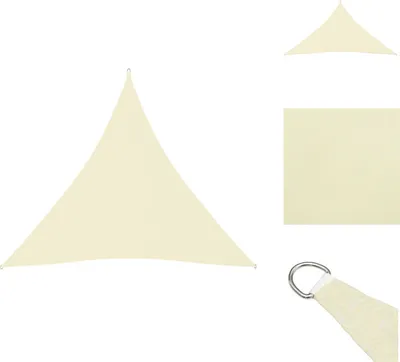 Image de vidaXL Voile d'ombrage Oxford Tissu Triangulaire 4,5x4,5x4,5 m Crème - Parasols & Protection solaire