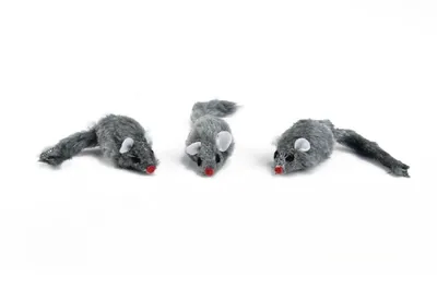 Produktbild von Beeztees Maus - Katzenspielzeug - grau - 5x3x2,5 cm - 3Stk.