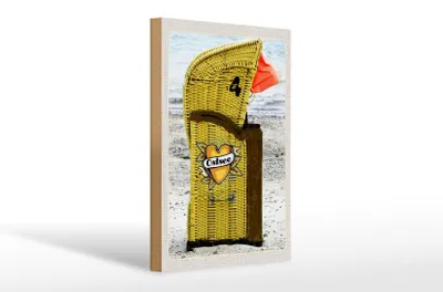 Produktbild von Holzschild Reise 20x30cm Ostsee gelb Küste Strand