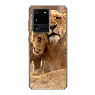 Produktbild von MuchoWow® Handyhülle Schutzhülle Hülle für Samsung Galaxy S20 Ultra Löwe - Wilde Tiere - Jungtier Silikon Softcase Handy Hülle - Karteninhaber