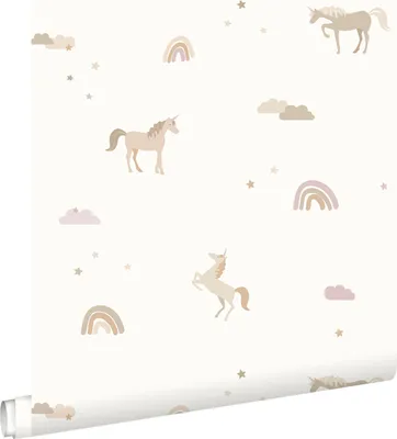 Obrázek produktu pro ESTAhome Tapeta jednorožci béžová - 139539 - 50 x 900 cm