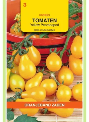 Zdjęcie produktu dla Oranjeband – koktajlowe pomidory, żółte, w kształcie gruszki – 1 opakowanie nasion