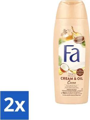 Produktbild von Fa - Duschcreme - Creme & Öl Kokosnuss-Kakaobutter - Weichmachend & Pflegend - 250 ml - Vorteilspack - 2 Stücke