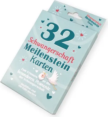 Produktbild von Meilensteinkarten Set Schwangerschaft - 32 Karten für die Erinnerung