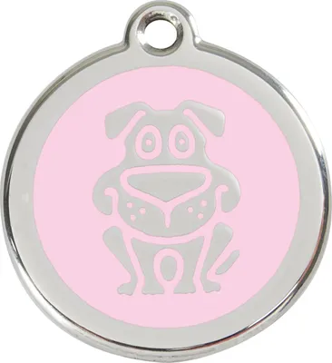 Produktbild von RedDingo Hundemarke mit individueller Gravur Dog pink, Größe: S