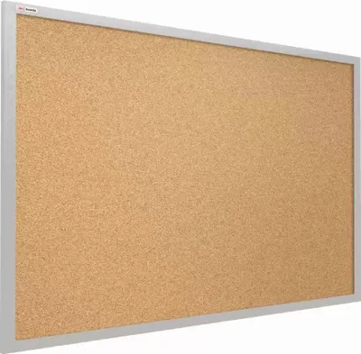 Produktbild von Pinnwand mit grauem Naturholzrahmen 100x80cm