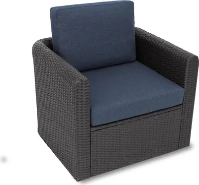Produktbild von Hobbygarden poduszki na fotele rattanowe meble rattanowe meble ogrodowe techno rattan indoor/outdoor - Mia Tech - 60 x 55 cm - Granatowy