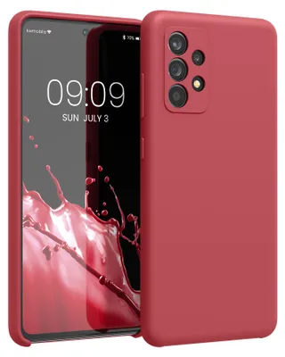 Produktbild von kwmobile Handyhülle für Samsung Galaxy A52 / A52 5G / A52s 5G Hülle - Case Silikon - Kabelloses Laden - Schutzhülle Cover in Klassisch Rot