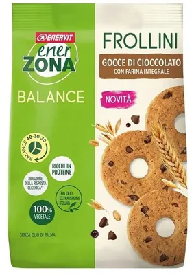 Produktbild von ENERZONA Vollkornkekse mit Schokoladentröpfchen, 250 g